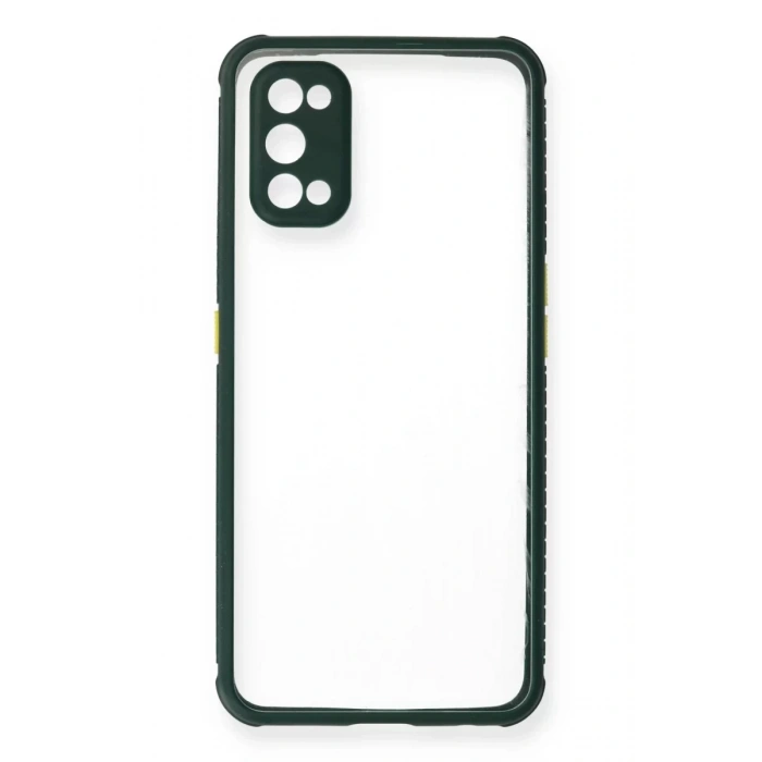 Realme 7 Pro Kılıf Miami Şeffaf Silikon - Koyu Yeşil
