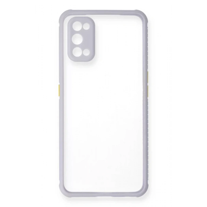 Realme 7 Pro Kılıf Miami Şeffaf Silikon - Lila