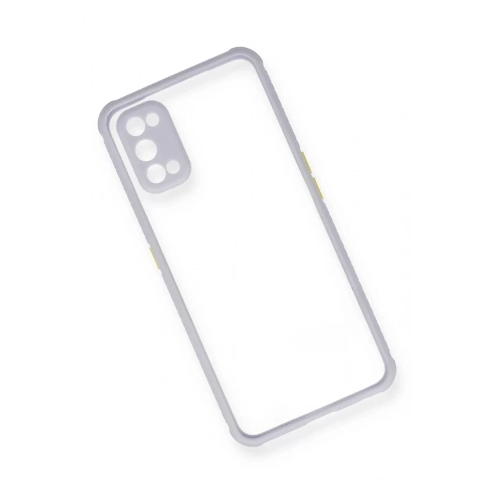 Realme 7 Pro Kılıf Miami Şeffaf Silikon - Lila