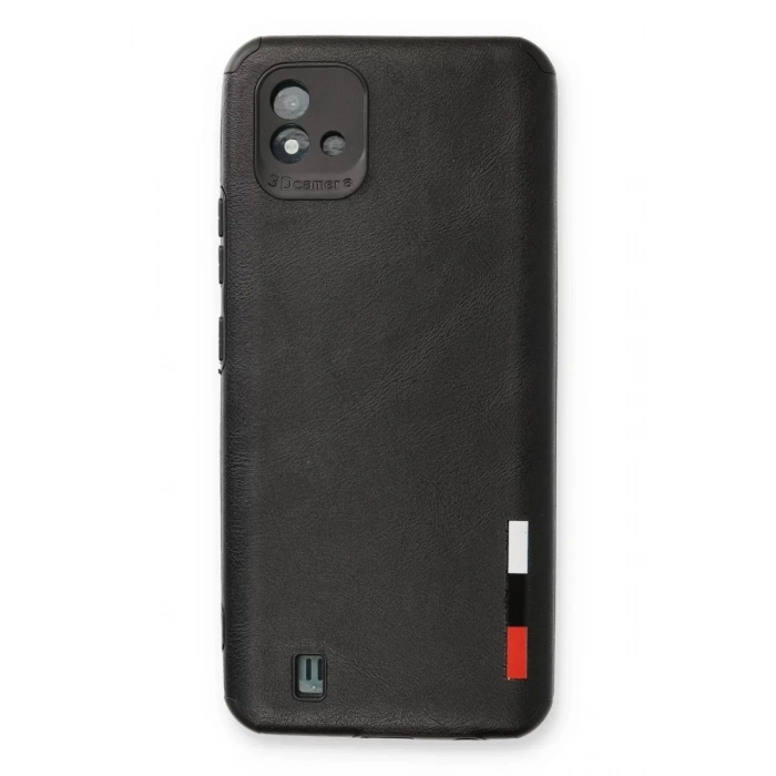 Realme C11 2021 Kılıf Loop Deri Silikon - Siyah