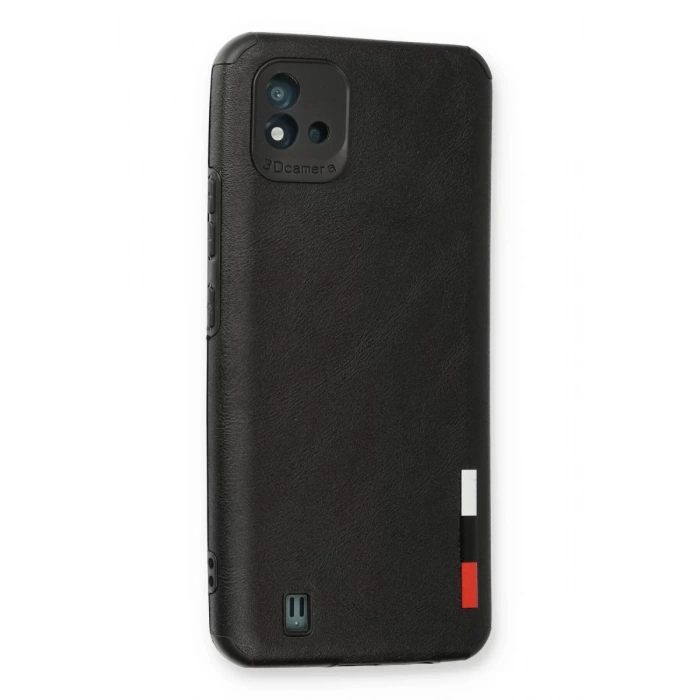 Realme C11 2021 Kılıf Loop Deri Silikon - Siyah