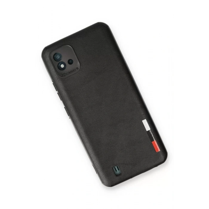 Realme C11 2021 Kılıf Loop Deri Silikon - Siyah