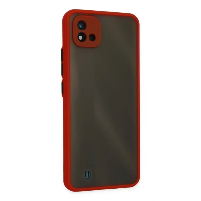 Realme C11 2021 Kılıf Montreal Silikon Kapak - Kırmızı