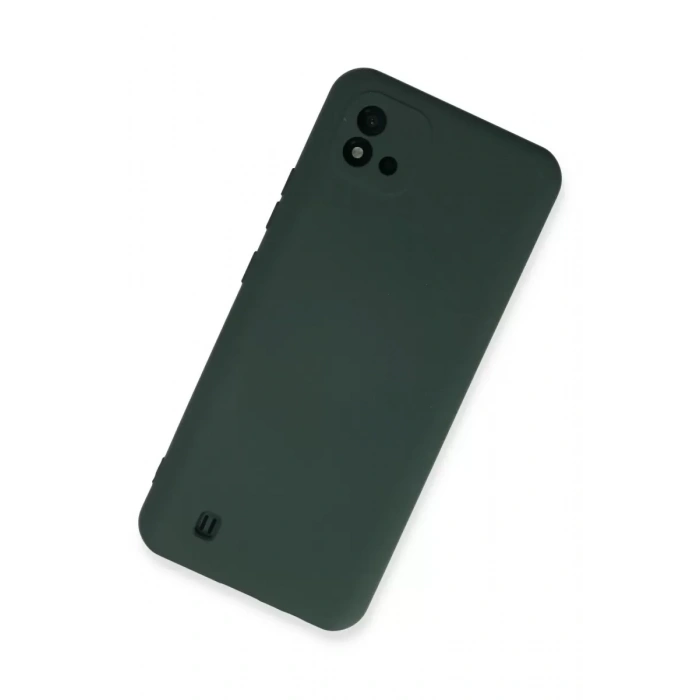 Realme C11 2021 Kılıf Nano içi Kadife Silikon - Koyu Yeşil