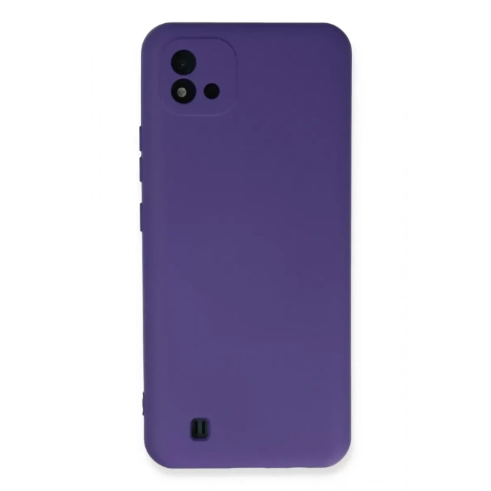 Realme C11 2021 Kılıf Nano içi Kadife Silikon - Mor