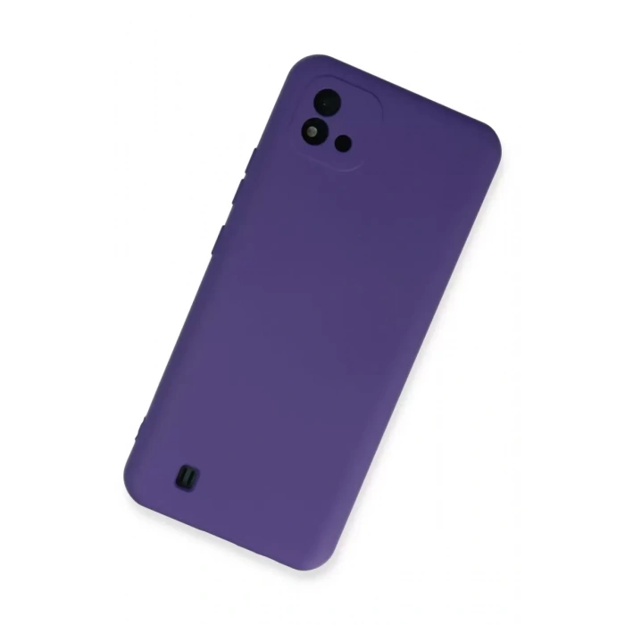 Realme C11 2021 Kılıf Nano içi Kadife Silikon - Mor