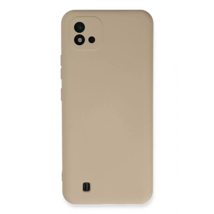 Realme C11 2021 Kılıf Nano içi Kadife Silikon - Pudra