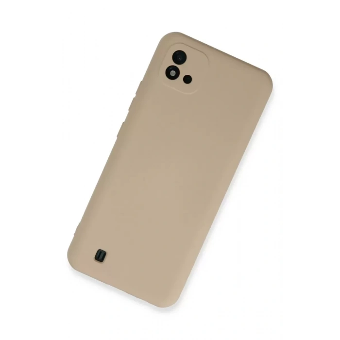 Realme C11 2021 Kılıf Nano içi Kadife Silikon - Pudra