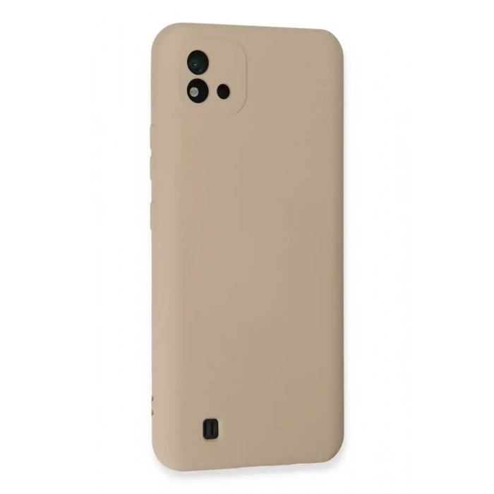 Realme C11 2021 Kılıf Nano içi Kadife Silikon - Pudra