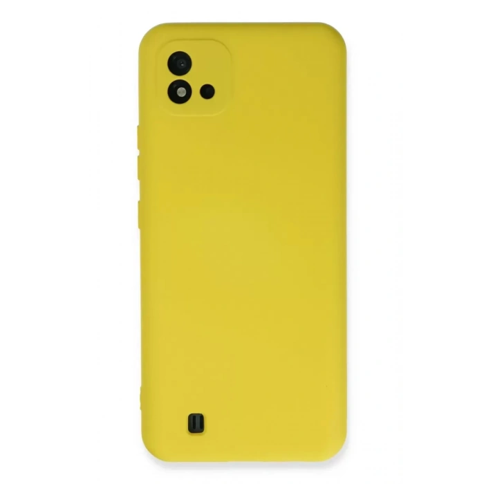 Realme C11 2021 Kılıf Nano içi Kadife Silikon - Sarı