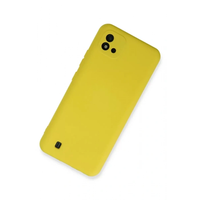Realme C11 2021 Kılıf Nano içi Kadife Silikon - Sarı