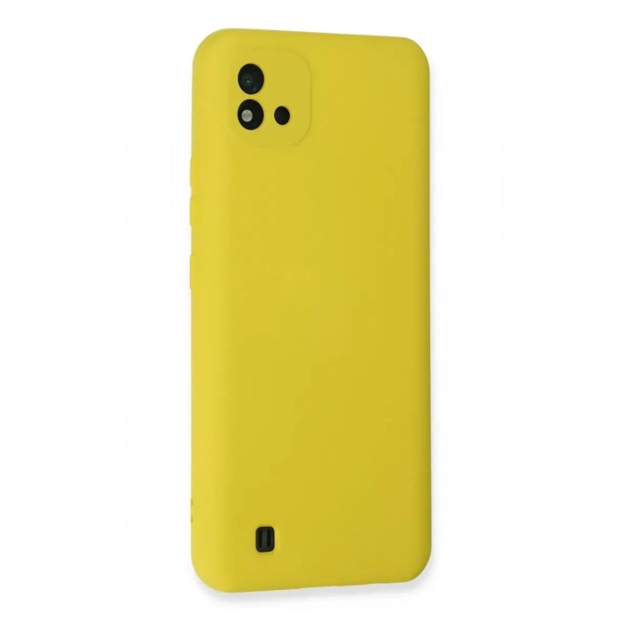 Realme C11 2021 Kılıf Nano içi Kadife Silikon - Sarı
