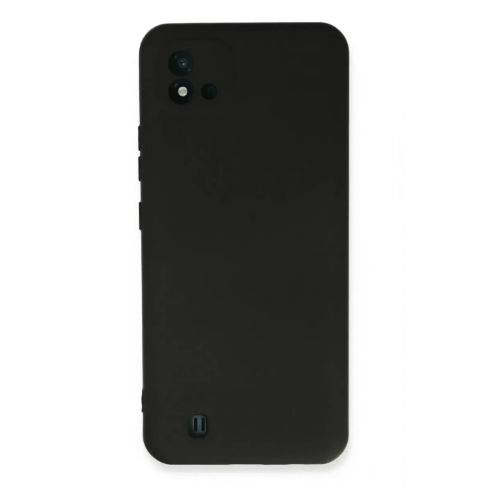 Realme C11 2021 Kılıf Nano içi Kadife Silikon - Siyah