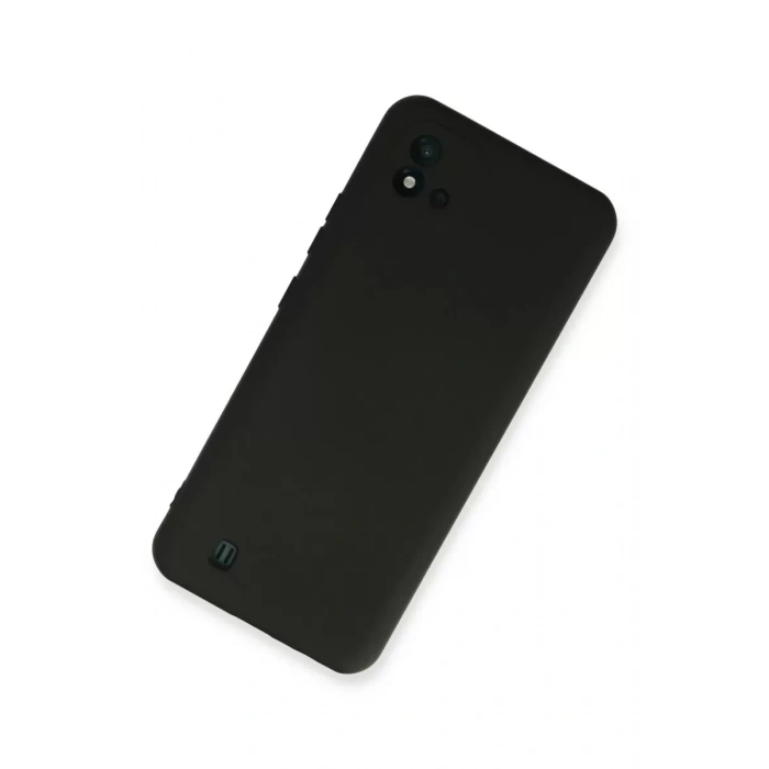 Realme C11 2021 Kılıf Nano içi Kadife Silikon - Siyah