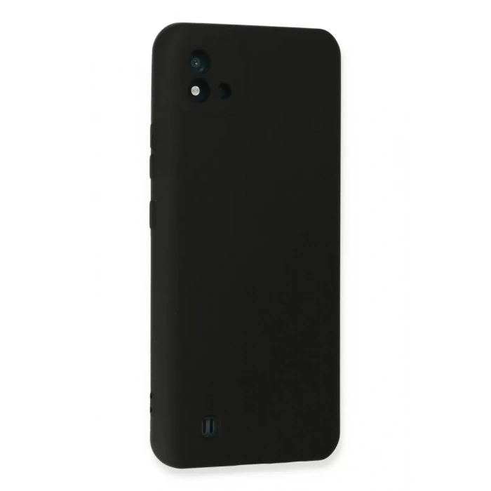 Realme C11 2021 Kılıf Nano içi Kadife Silikon - Siyah