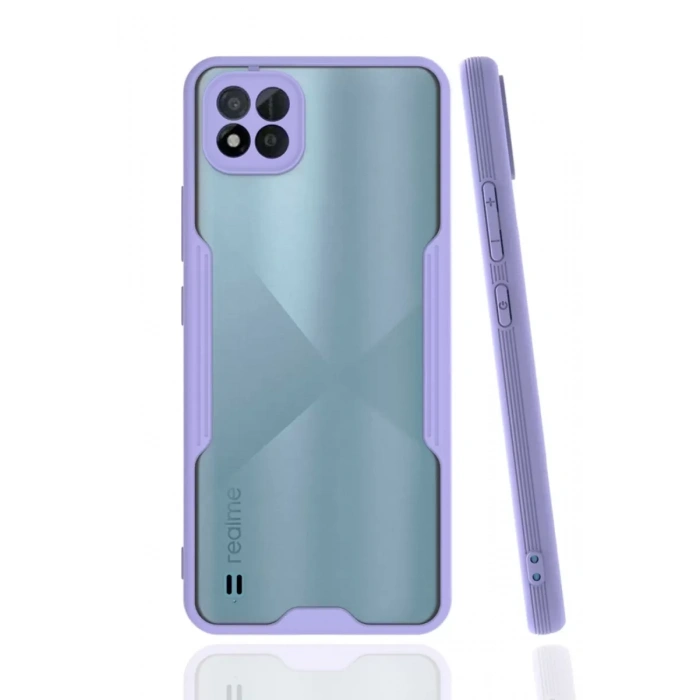 Realme C11 2021 Kılıf Platin Silikon - Lila