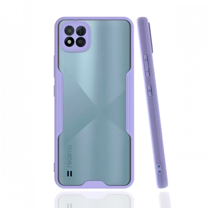 Realme C11 2021 Kılıf Platin Silikon - Lila