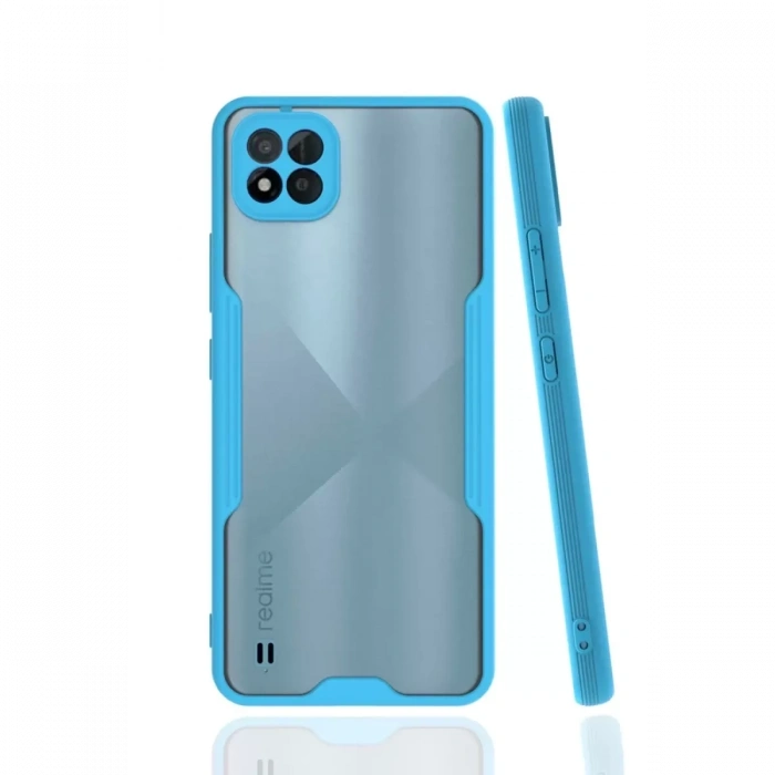 Realme C11 2021 Kılıf Platin Silikon - Mavi