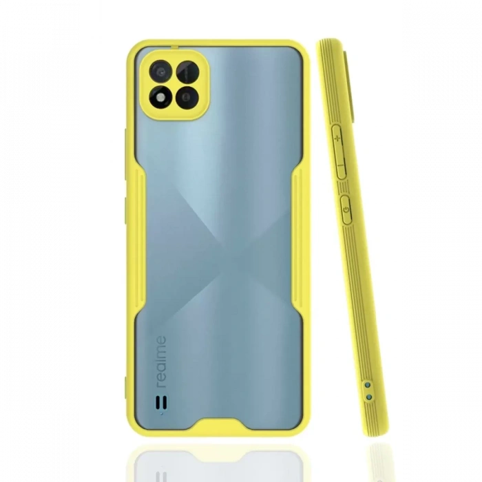 Realme C11 2021 Kılıf Platin Silikon - Sarı