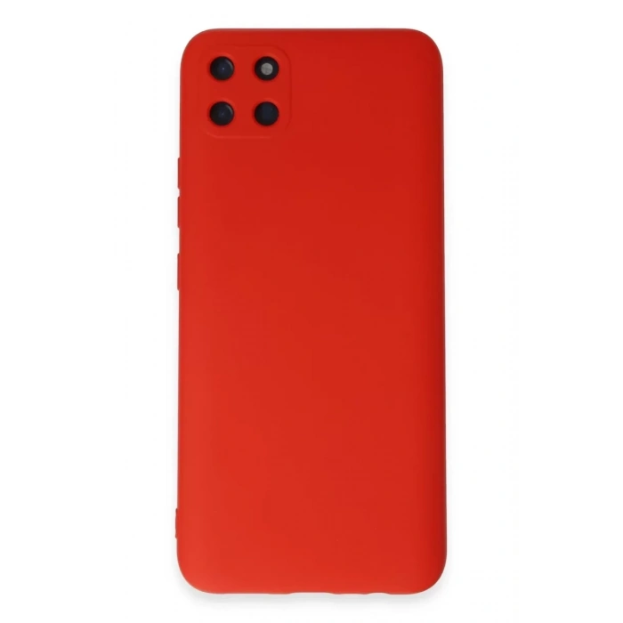 Realme C11 Kılıf Nano içi Kadife Silikon - Kırmızı