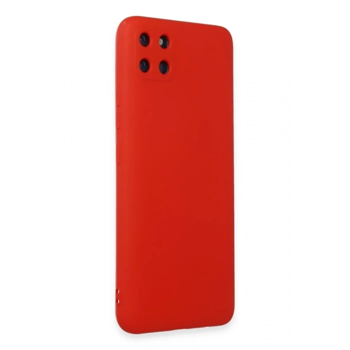 Realme C11 Kılıf Nano içi Kadife Silikon - Kırmızı