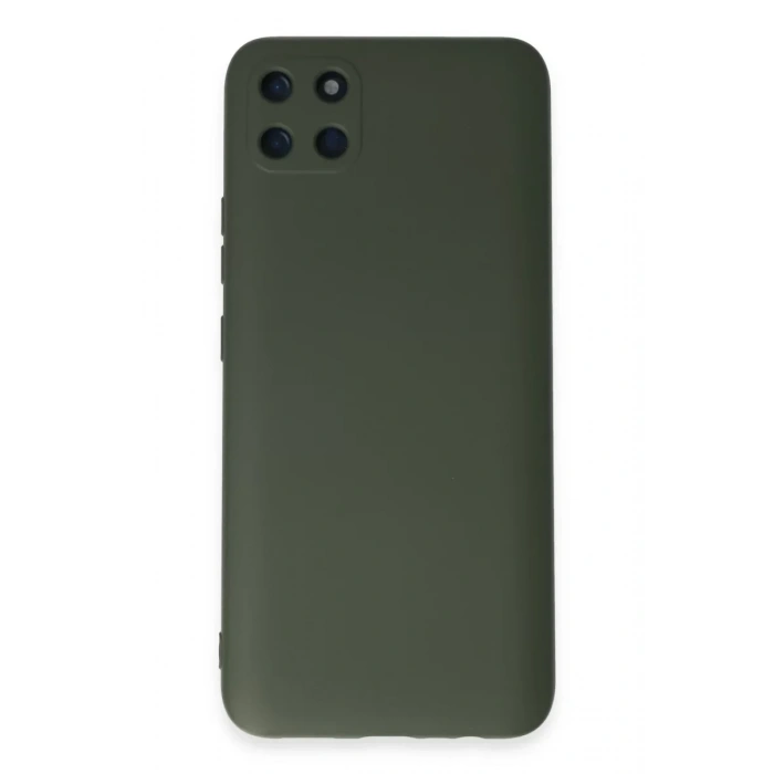 Realme C11 Kılıf Nano içi Kadife Silikon - Koyu Yeşil