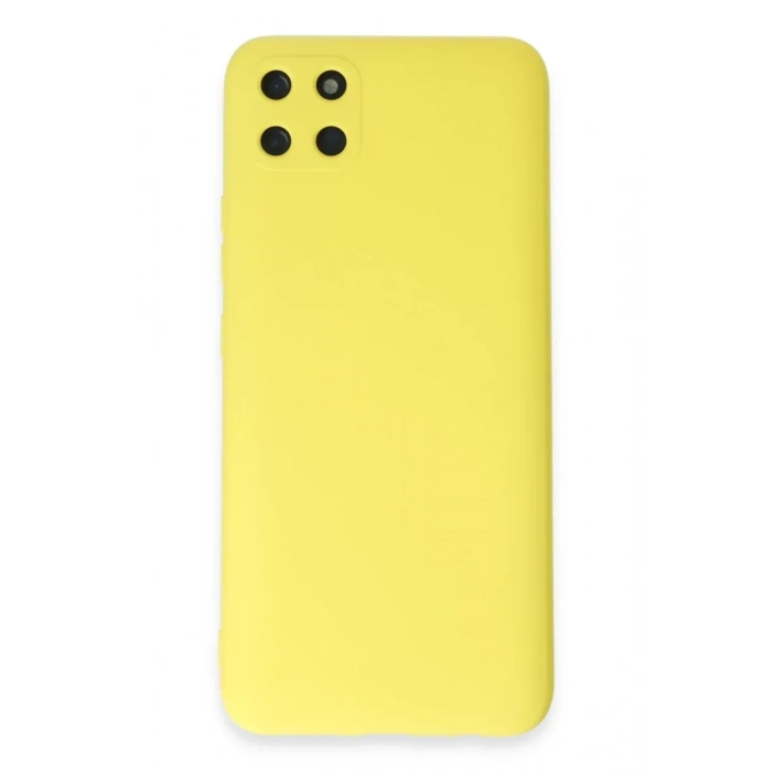 Realme C11 Kılıf Nano içi Kadife Silikon - Sarı