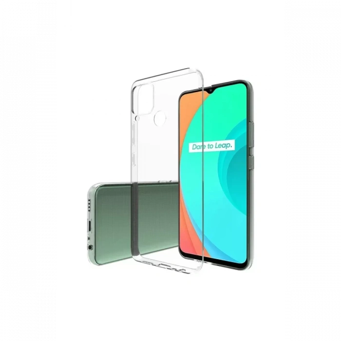 Realme C15 Kılıf Lüx Şeffaf Silikon