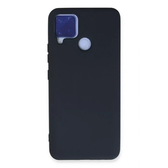 Realme C15 Kılıf Nano içi Kadife Silikon - Lacivert