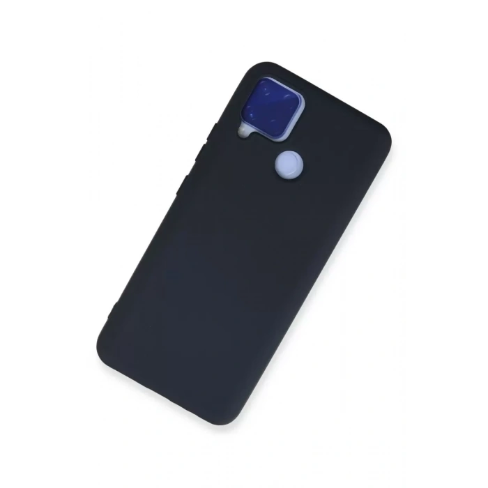 Realme C15 Kılıf Nano içi Kadife Silikon - Lacivert