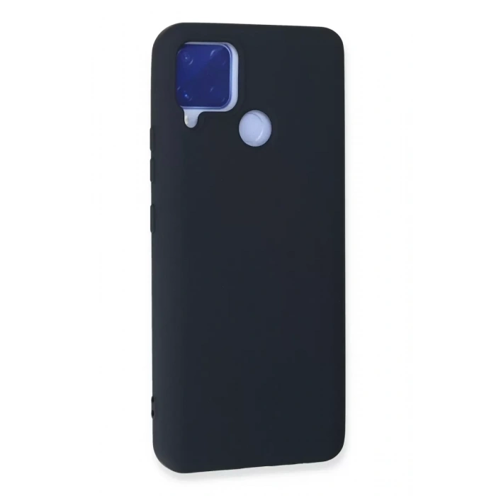 Realme C15 Kılıf Nano içi Kadife Silikon - Lacivert