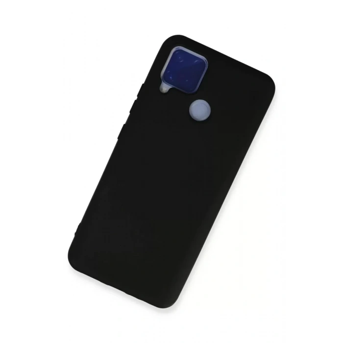Realme C15 Kılıf Nano içi Kadife Silikon - Siyah