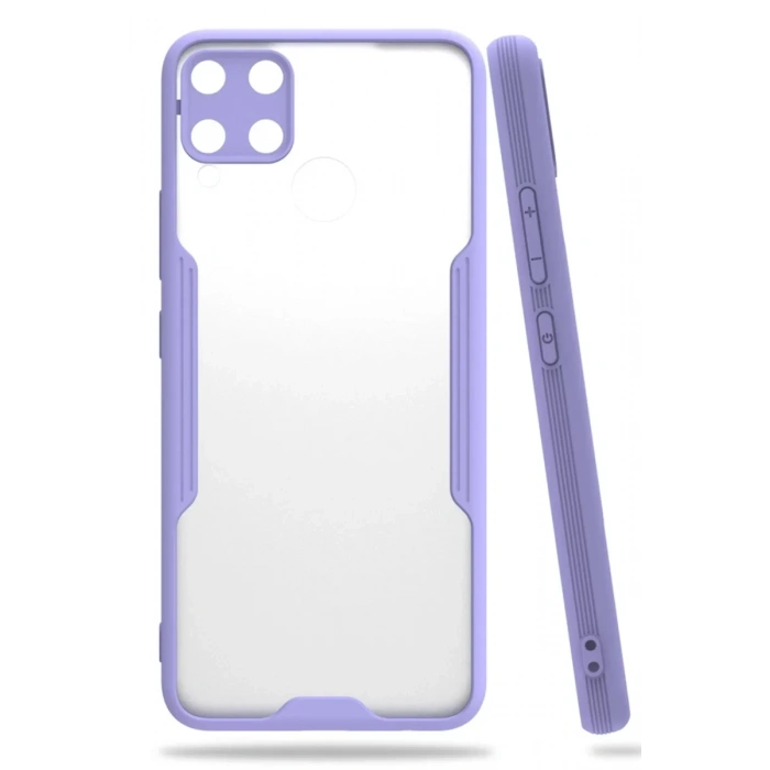 Realme C15 Kılıf Platin Silikon - Lila