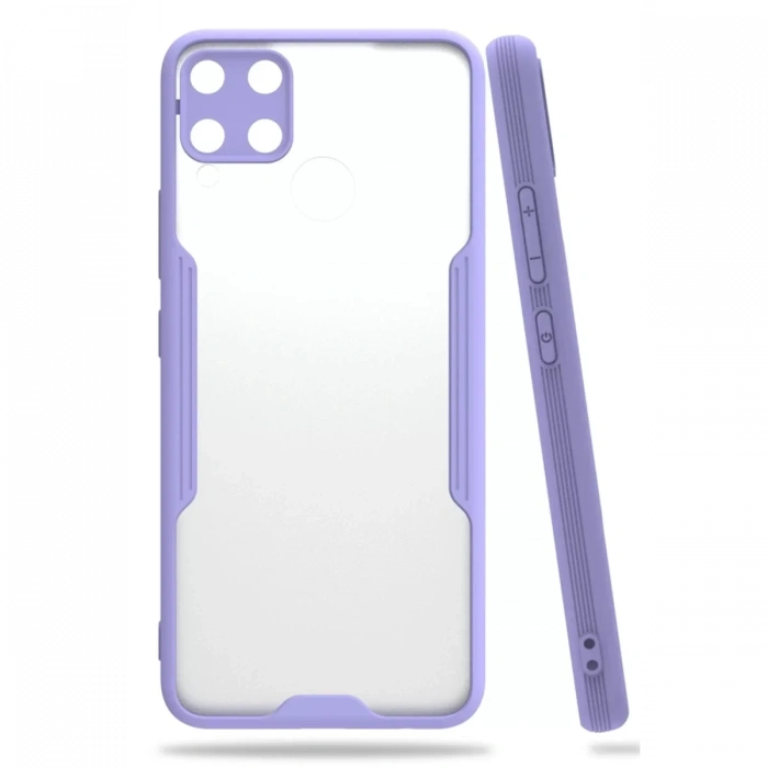 Realme C15 Kılıf Platin Silikon - Lila