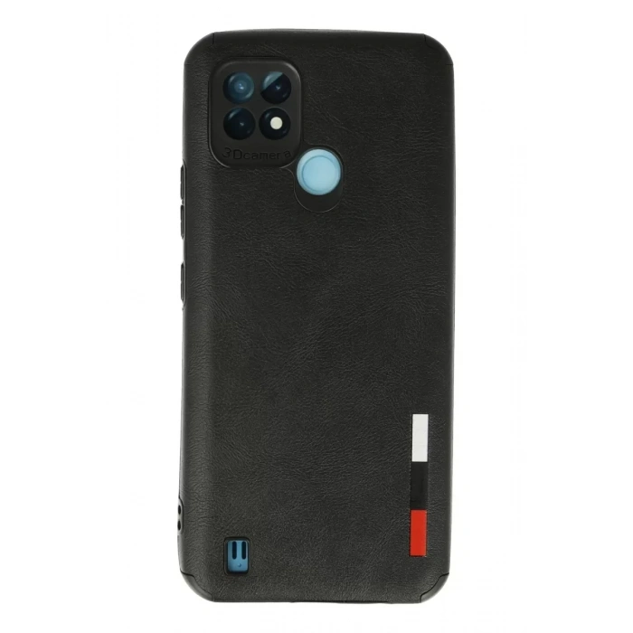Realme C21 Kılıf Loop Deri Silikon - Siyah
