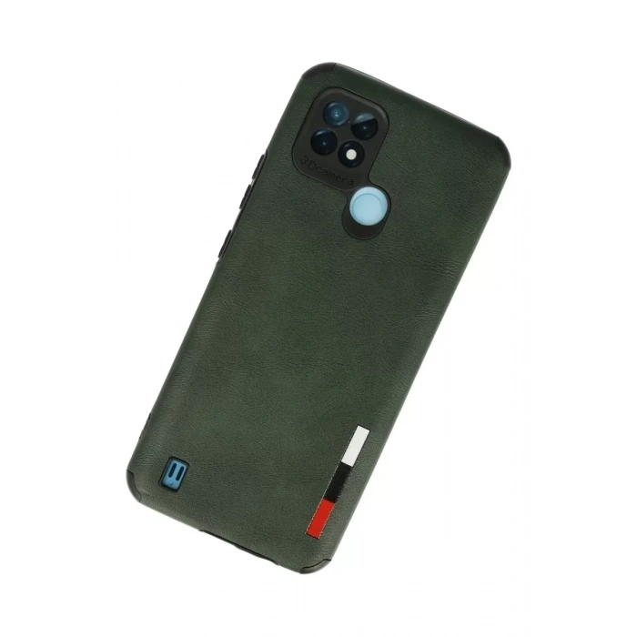 Realme C21 Kılıf Loop Deri Silikon - Yeşil