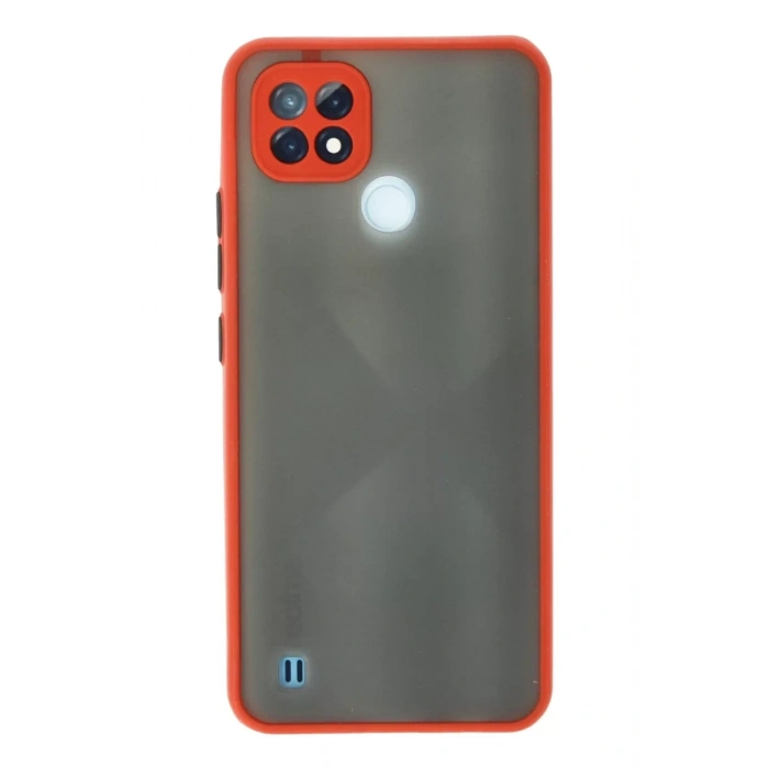 Realme C21 Kılıf Montreal Silikon Kapak - Kırmızı