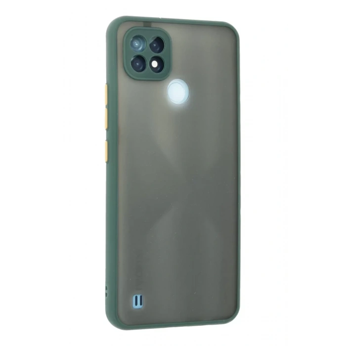 Realme C21 Kılıf Montreal Silikon Kapak - Yeşil