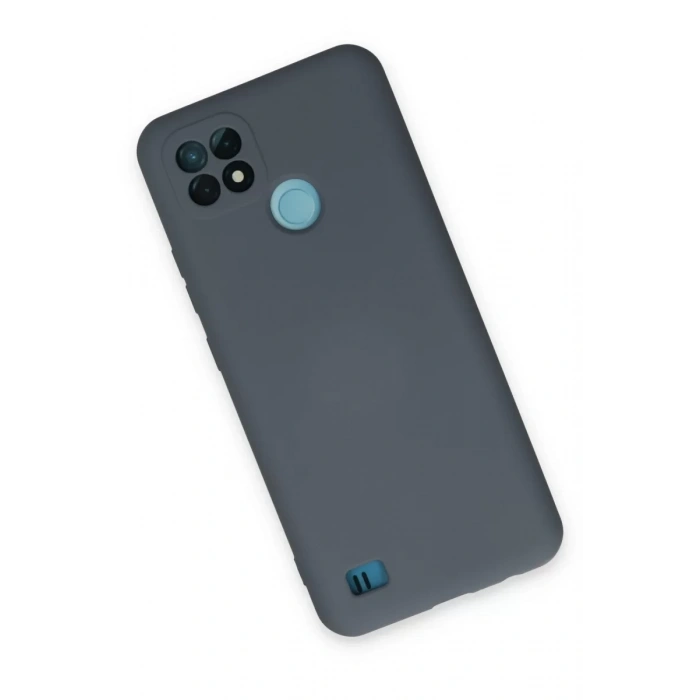 Realme C21 Kılıf Nano içi Kadife Silikon - Gri