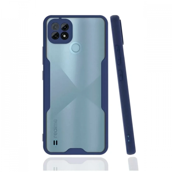 Realme C21 Kılıf Platin Silikon - Lacivert