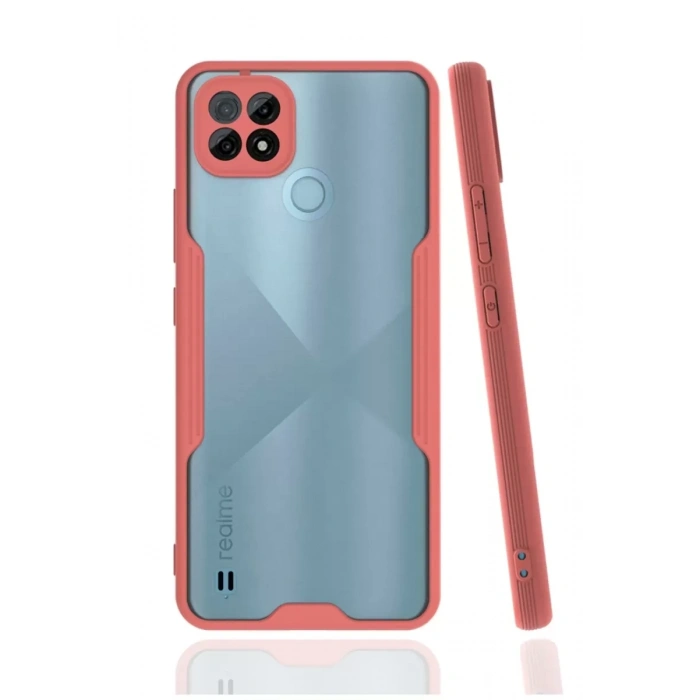 Realme C21 Kılıf Platin Silikon - Pembe