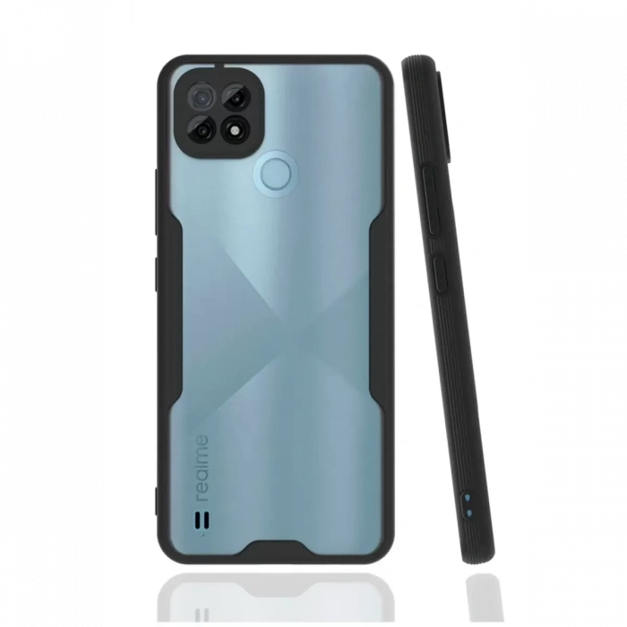 Realme C21 Kılıf Platin Silikon - Siyah