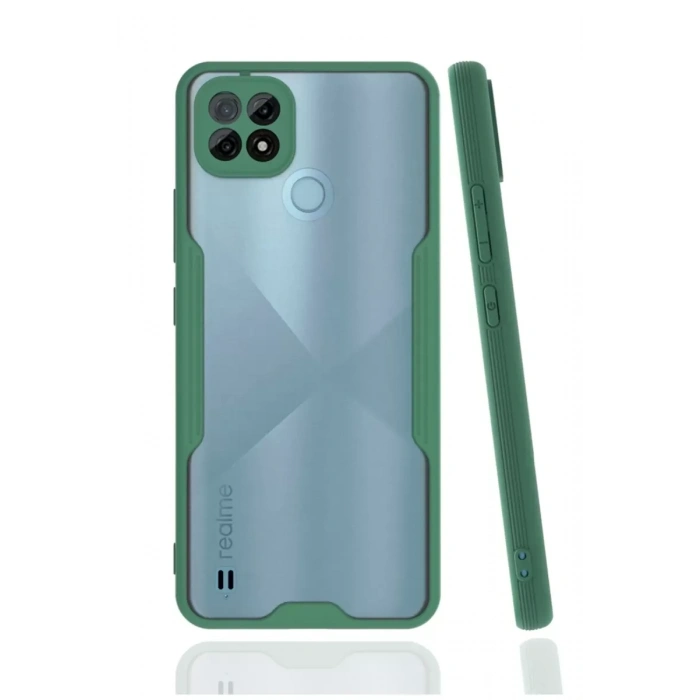 Realme C21 Kılıf Platin Silikon - Yeşil