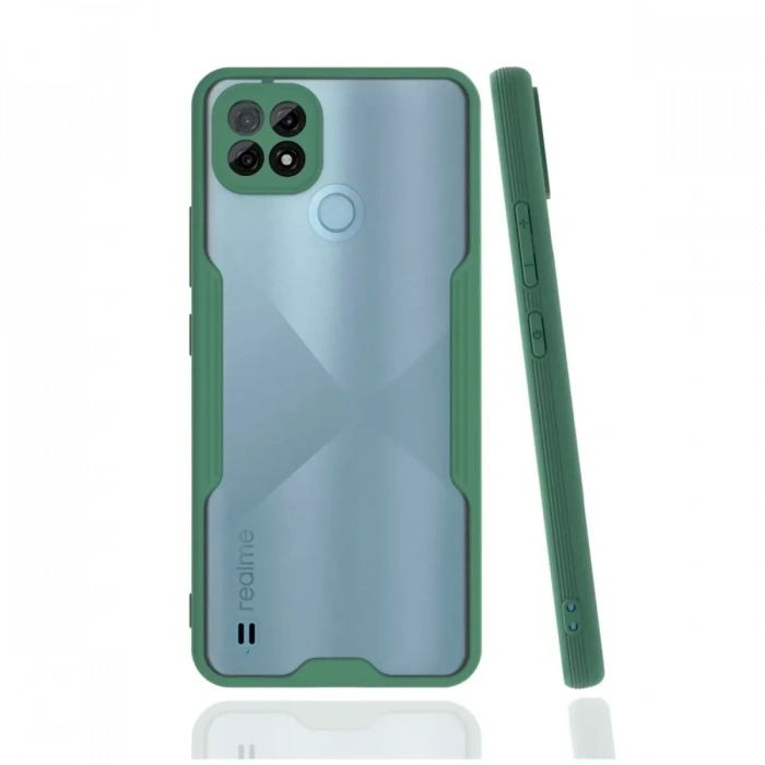 Realme C21 Kılıf Platin Silikon - Yeşil
