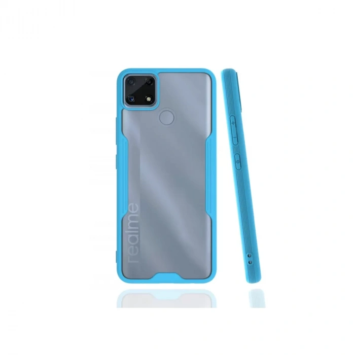 Realme C25 Kılıf Platin Silikon - Mavi