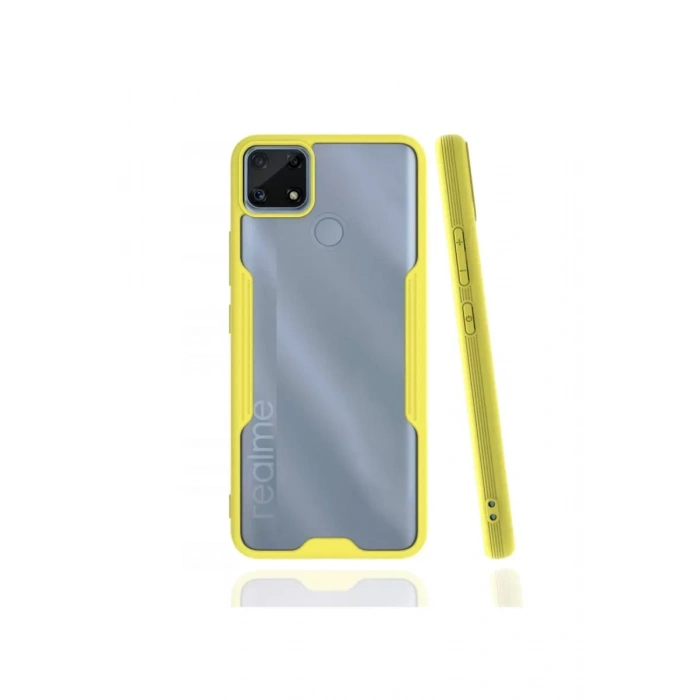 Realme C25 Kılıf Platin Silikon - Sarı