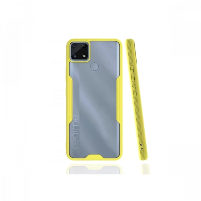 Realme C25 Kılıf Platin Silikon - Sarı