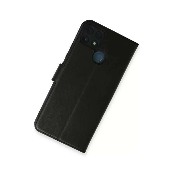 Realme C25 Kılıf Trend S Plus Kapaklı Kılıf - Siyah