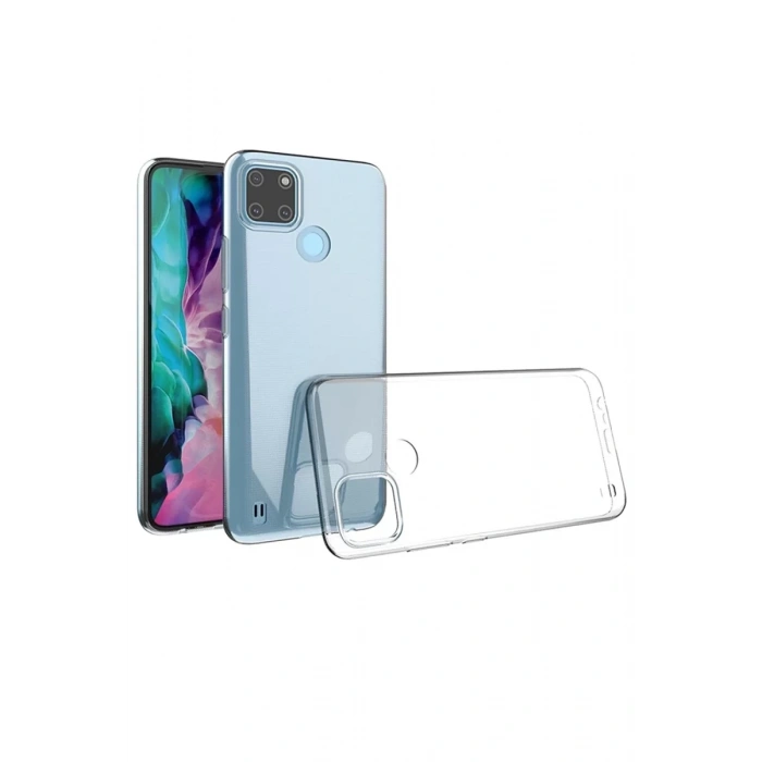 Realme C25Y Kılıf Lüx Şeffaf Silikon