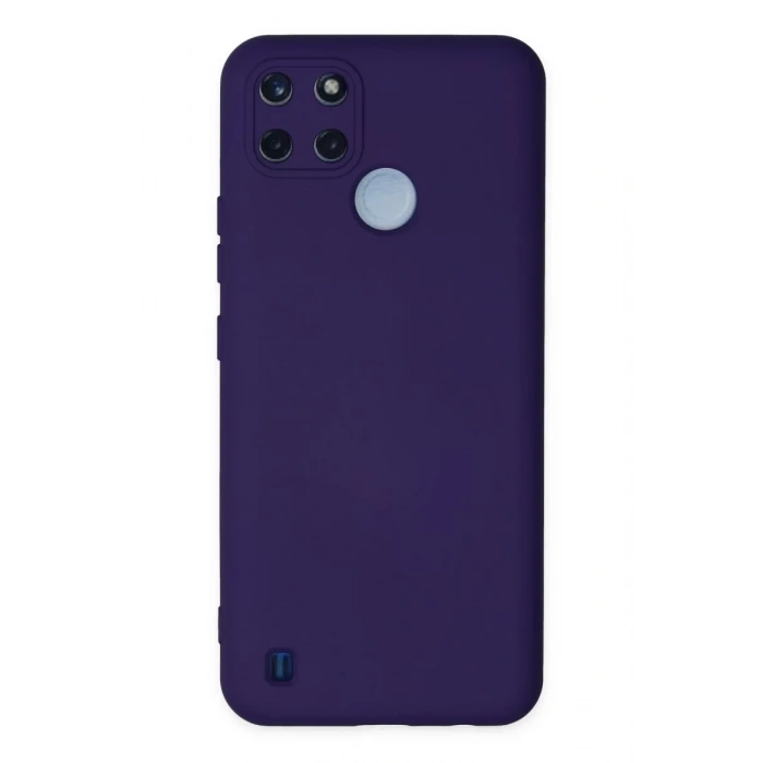 Realme C25Y Kılıf Nano içi Kadife Silikon - Mor